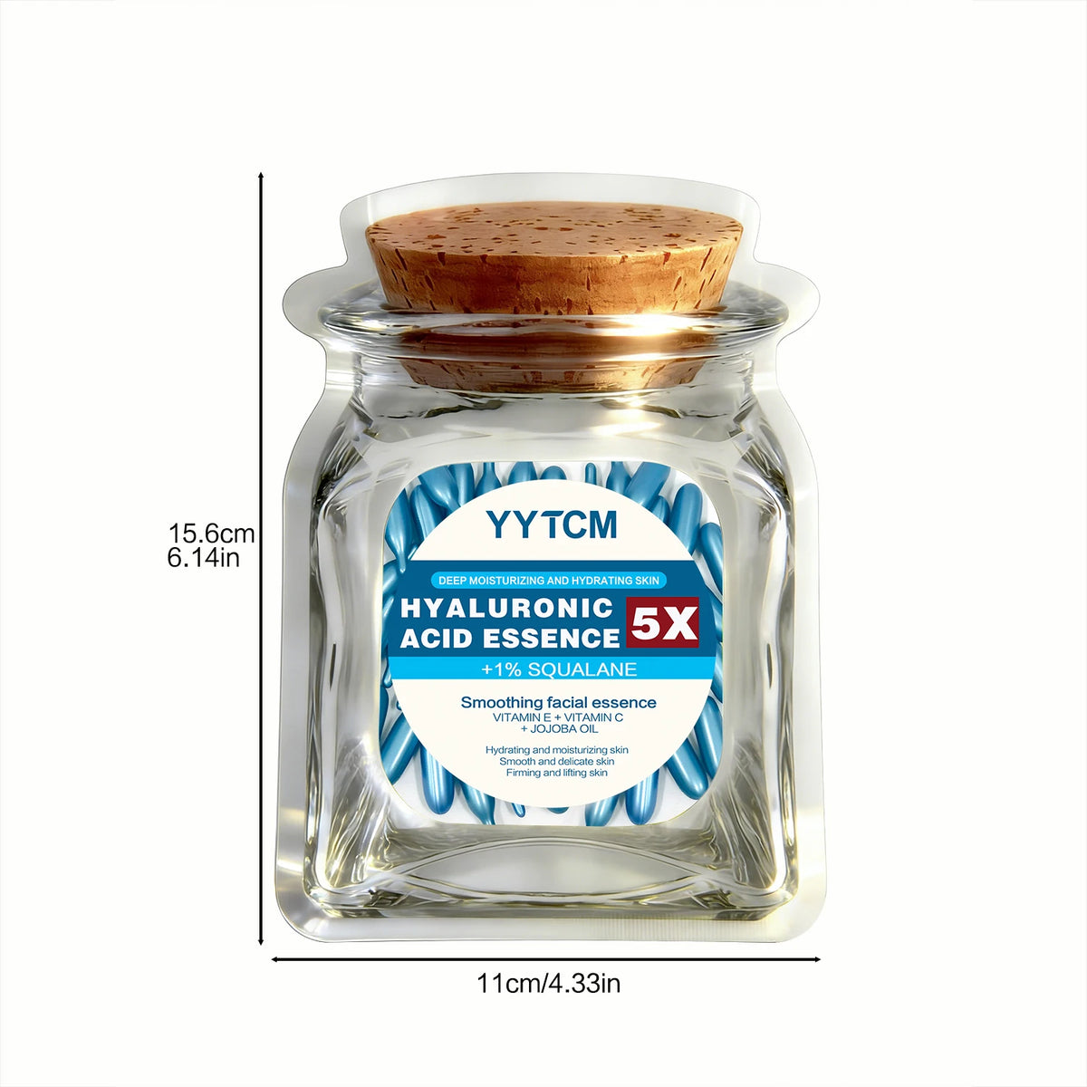 Hyaluronic Acid Deep Moisturizing Capsule Essence, Deep Moisturizing and Brightening Skin Essence 18/30/48/60/90/180 Capsules