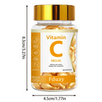Vitamin C Deep Moisturizing Capsule Essence, Deep Moisturizing and Skin Brightening Essence (0.5ml X 90 Capsules) 1 Bottle