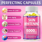 Skin Whitening with L-Glutathione 5000mcg Dark Spot Brightening, Anti-Aging, Antioxidant Capsules