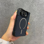 For iPhone Duo Case Technique PU Leather for Magsafe Cases For iPhone Duo 2026 Magnetic Wireless Charging PC Pure Color Cover
