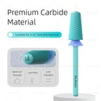 HYTOOS Safety Carbide Nail Drill Bits Green Coating Dome Tapered Bit for Gel Polish Removal Pro Manicure Drills AccessoriesTool