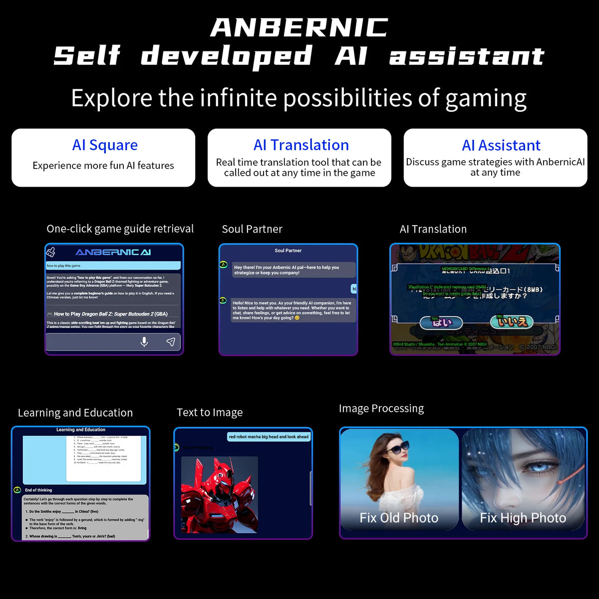 Anbernic RG Slide Retro Handheld Game Console 4.7-inch LTPS In-Cell Screen Capacitive Joystick Android 13 AI Assistant 5G WiFi Bluetooth 5.0 T820 Gaming Player With 5000 mAh Battery