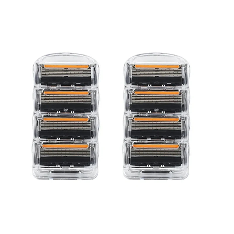 5-Layer Replaceable Safety Blades, Men's Manual Razor, Stainless Steel Blades, Suitable for Daily Facial Cleaning and Care