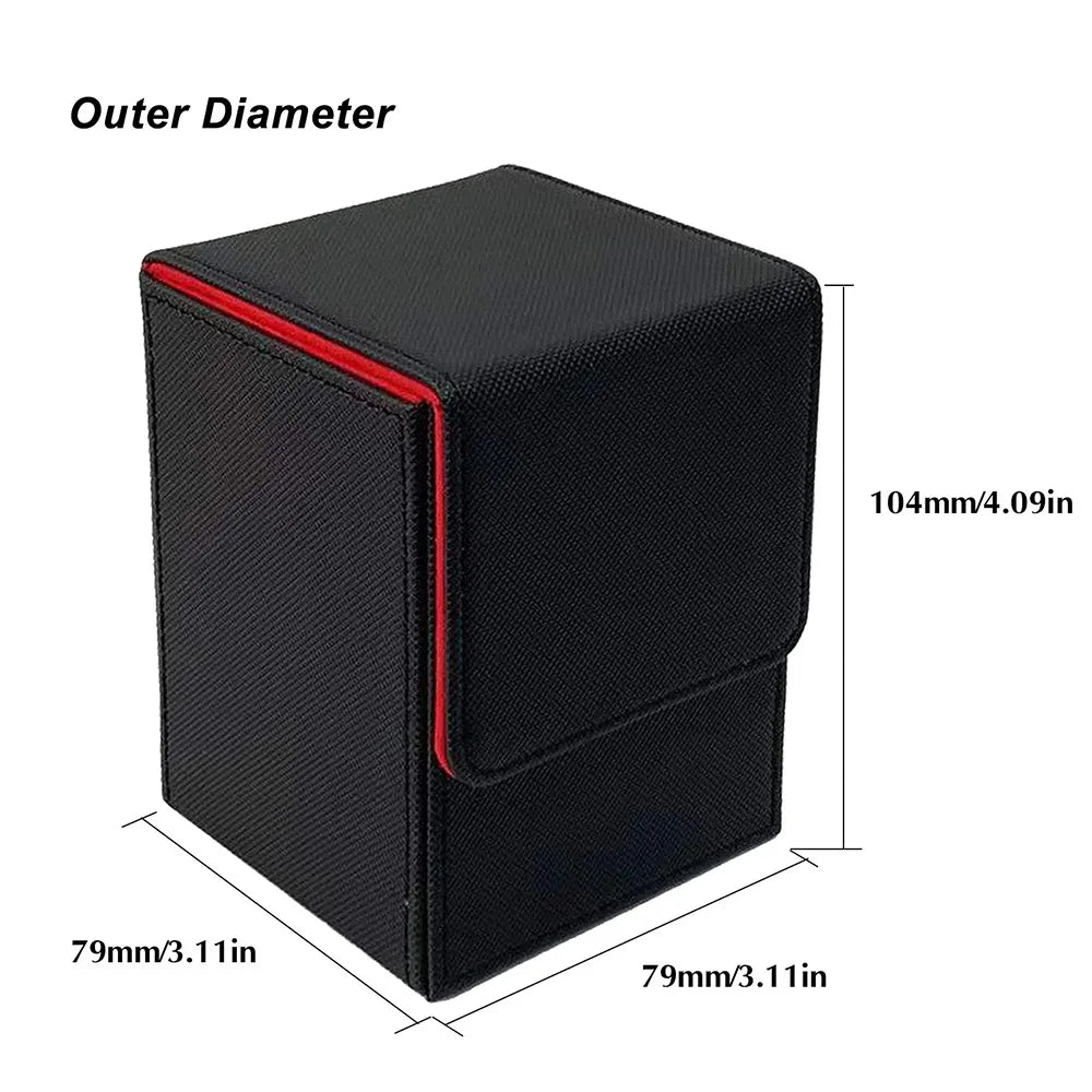 Card Fit For 100+Single Sleeved Cards  , Leather Trading Commander Deck Box Compatible With  Card Deck,Game Card Box