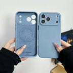 Original Liquid Silicone Magnetic Case for IPhone 17 Air 16 15 14 Plus 13 12 Pro Max for Magsafe Camera Protection Matte Cover