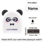 Personalized Cute Name Stamp Waterproof Clothing Label for Kids Self Ink Stamp for Kindergarten School Bags Custom Stamp