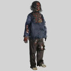 Kids & Adults Zombie Cosplay Costume, Scary Horror Bloody Skeleton  Outfit with Mask Gloves, Halloween Carnival Fancy Dress