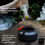 Portable Water Filter 0.1 Micron Hollow Fiber Membrane 28 30mm Bottle Adapter Ultralight Purifier for Camping Hiking Emergency