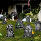 Halloween Decorations Outdoor Graveyard Tombstones Tombstones Halloween Decor Yard Signs with Stakes Realistic Scary Skeleton