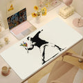 Graffiti Art Banksy S Mouse Pad Large Desk Mat Keyboard Ergonomic Office Rubber Game PC Non-slip Anti-fray Home Custom Best Pric