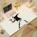 Graffiti Art Banksy S Mouse Pad Large Desk Mat Keyboard Ergonomic Office Rubber Game PC Non-slip Anti-fray Home Custom Best Pric