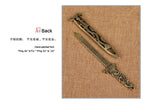Brass Sword Pendant Waist Decoration Exquisite Double-Sided Carved Small Sword Handle Antique Copper Craft Ornament