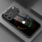 Colorful Halo For Apple Pattern Tempered Glass Phone Case For iPhone 18 17 16 15 14 13 12 11 Pro Max 17 Air 7 8 Plus XR X Cover