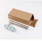 Adhesive Toilet Roll Paper Holder Organizer Wall Mount Storage Stand Kitchen Bathroom No Drill Tissue Towel Dispenser Stainless