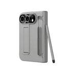 Pen Slot with Stylus Phone Case with Front Screen Protection For Apple iPhone Duo Folding Kickstand Shockproof Hinge Full Cover