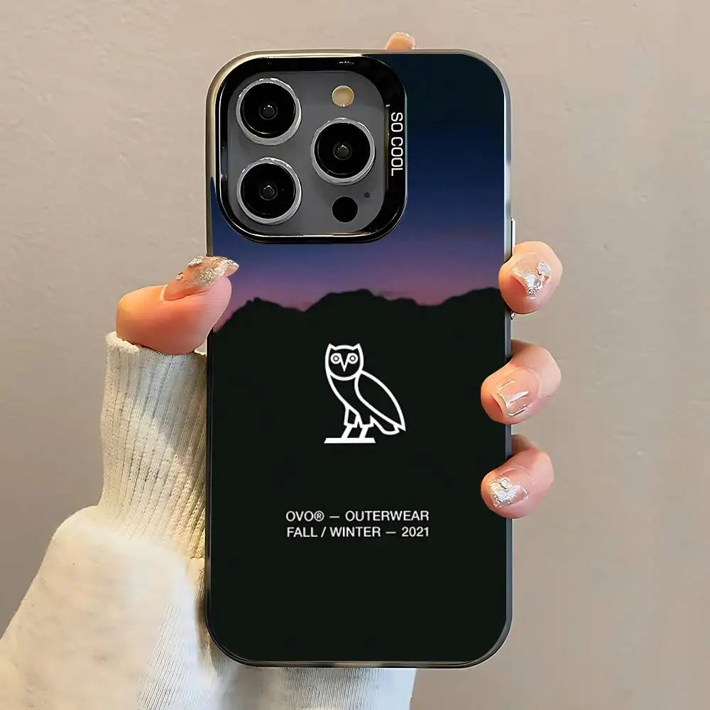 D-Drake O-OvO OWL Phone Case For iPhone 17 16e 16 15 14 13 12 11 mini Pro Max X XR XSMAX 8 7 Air Plus Anti Fall Matte Back Cover