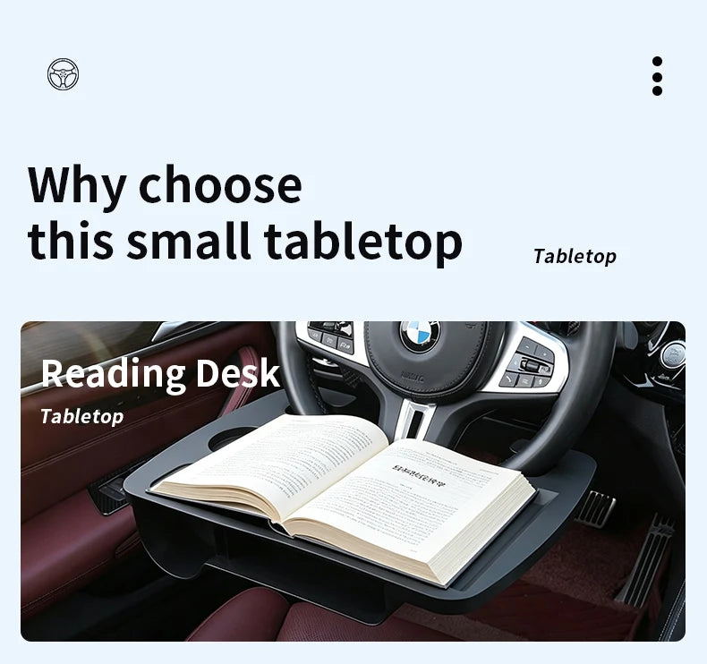 Car Steering Wheel Tray With Car Gap Filler Organizer Food Tray For Eating In Car Laptop Desk Travel Car Interior Accessories