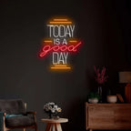 Today Is a Good Day LED Neon Sign Customizable Wall Decor Personalised Motivational Neon Light for Home Office