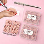 80pcs/box Pink 3.1mm Mini Sanding Bands Kits Nail Drill Bits Mandrel Sets Electric Manicure Accessories Tool Dead Skin Remover