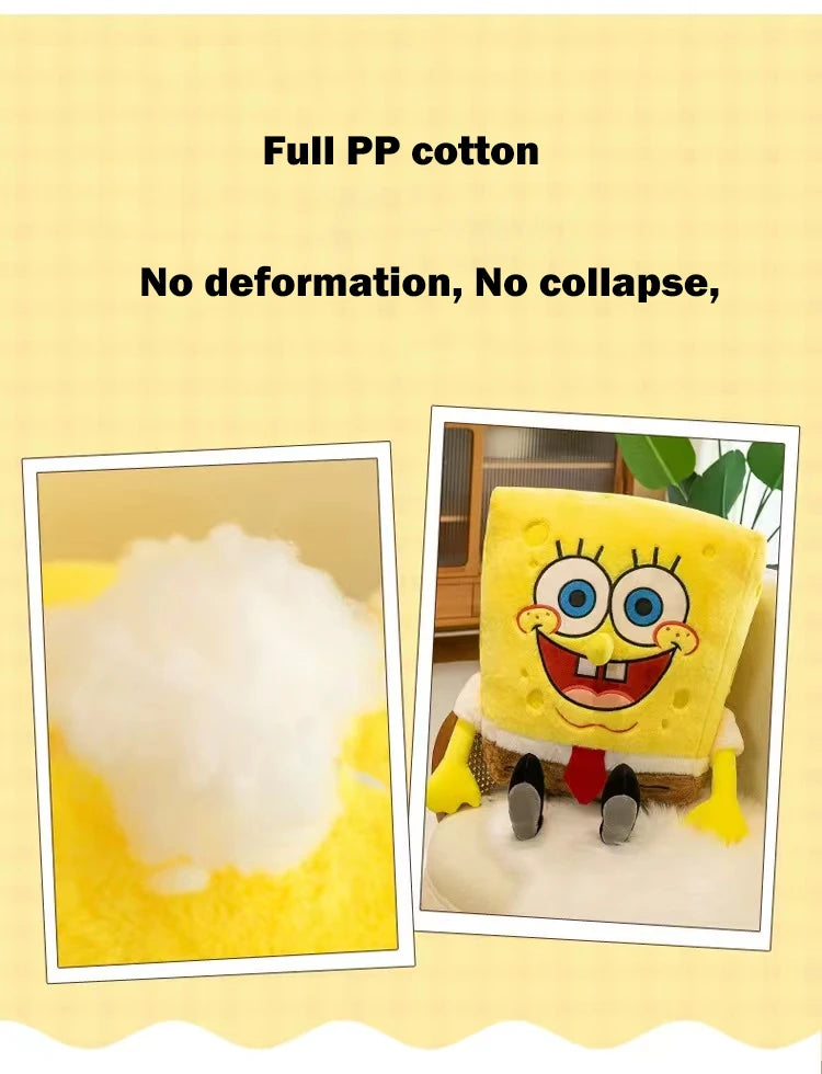 35-100CM SpongeBob Doll SquarePants Patrick Star Plush Anime Cartoon Toy Soft Cute Stuffed Collection Children's Birthday Gift