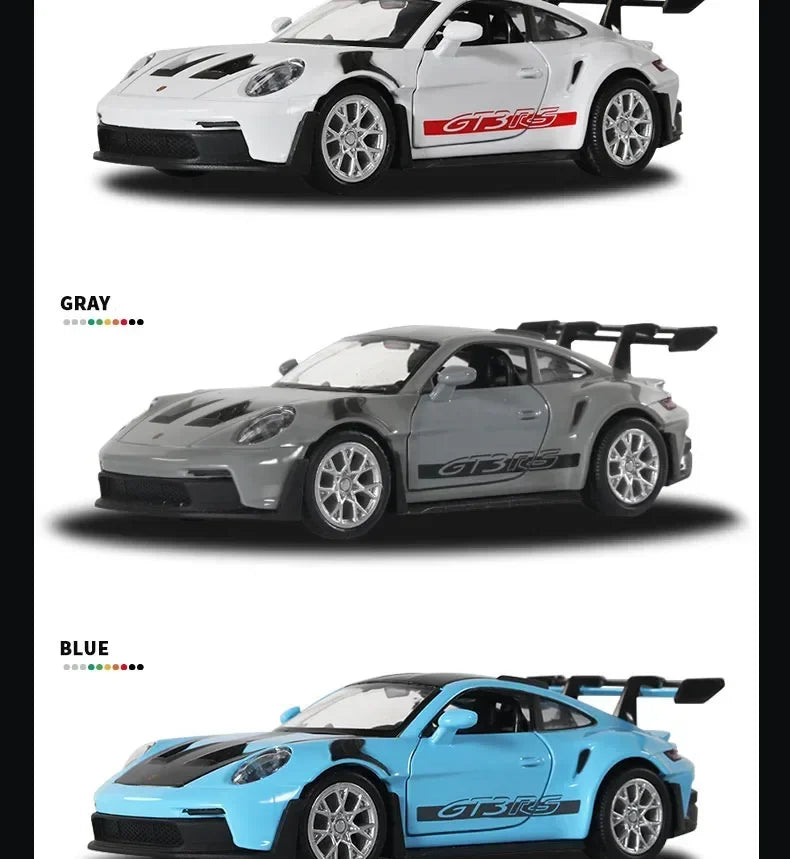 1:36 Porsche 911 GT3 RS Alloy Mini Car Model Racing Diecasts Metal Toy Sports Simulation Collection Pull Back Childrens Gifts