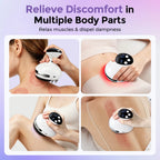 Electric Cupping Gua Sha Massager, 9-Level Suction Lymphatic Drainage Device, Red Light Heat Body Scraper Back Neck Shoulder