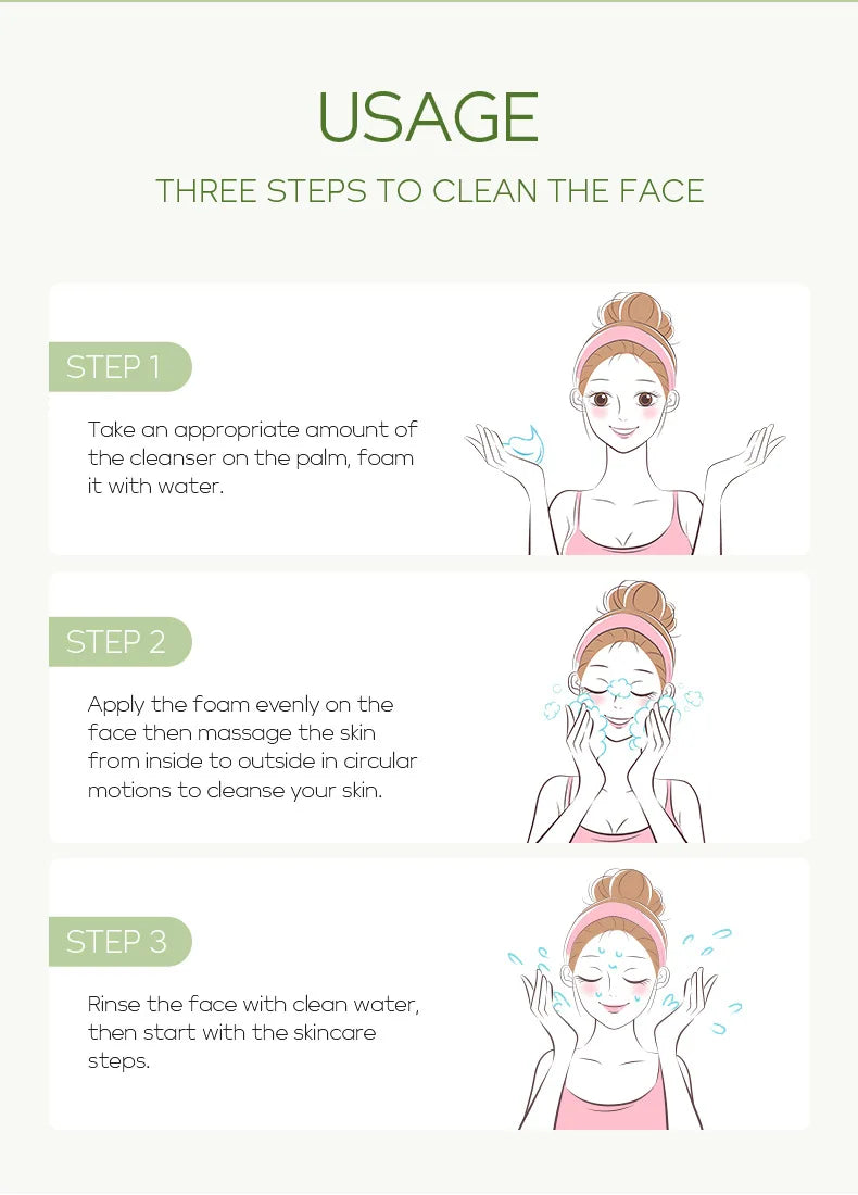 Vitamin C Sakura Facial Cleanser Face Wash Foam Foam Face Cleanser Moisturizing Whitening Anti-aging  Wrinkle Skin Care