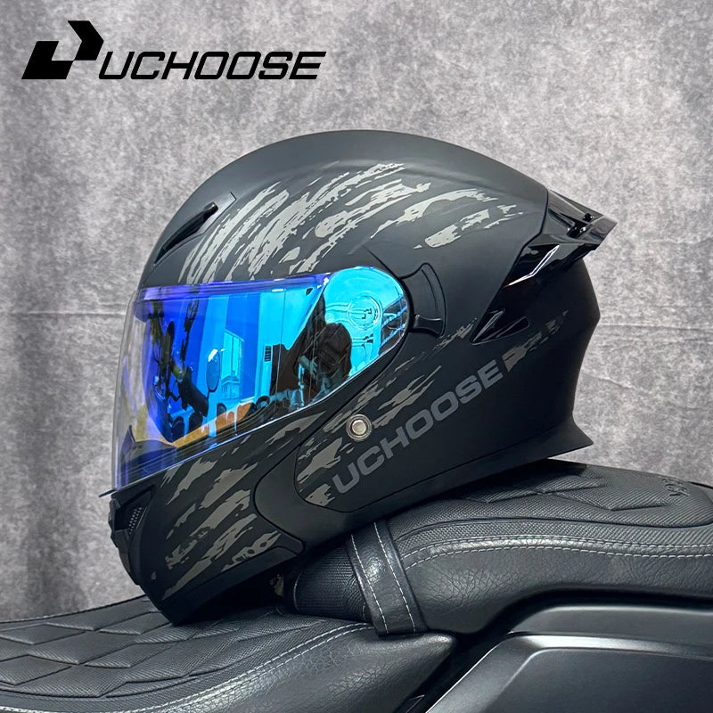 High Quality DOT Motorcycle Helmet Four Seasons Motocross Racing Modular Flip Up Casco Moto Men Women Off Road Helmet Unmasked