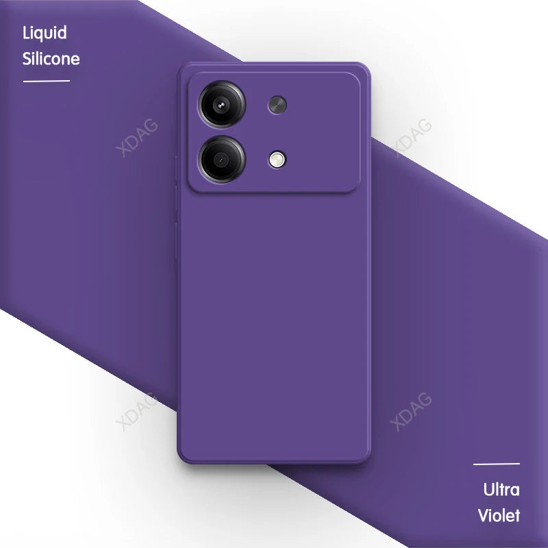 Liquid Silicone Cover for Xiaomi Redmi Note13 Note 13R 13 R Pro Plus 13RPro 5G Square Soft Original Mobile Phone Accessorie Case
