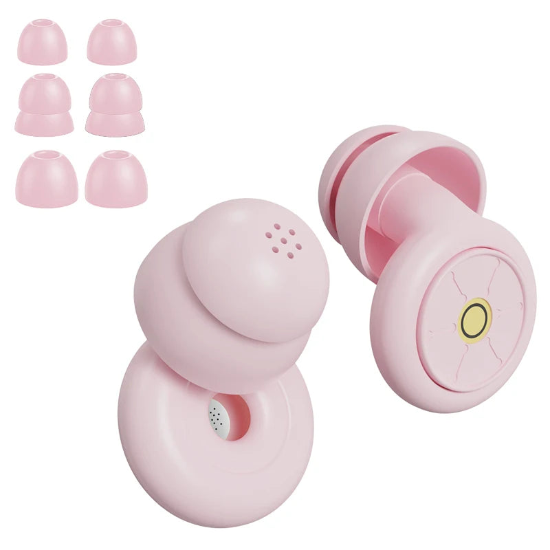 Ear Plugs for Sleeping Noise Cancelling 50dB, Reusable Silicone Earplugs Strong Sound Insulation, Multiple Sizes of Ear Caps