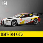1:24 BMW M4 GT3 Alloy Sports Car Model Diecast Metal Toy Car Vehicles Model Simulation Sound and Light Collection Childrens Gift