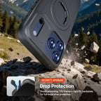 Motorcycle Holder Magnetic Shockproof Case for iPhone 17 16 15 14 Pro Max with Lock-in System Design for Quad-style Bike Mount
