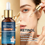 JUINHOU 2Pcs Day & Night Face Serum Set Vitamin C Retinol Hydrating Glowing Skin Make Skin Smoother And Firmer Daily Facial Care