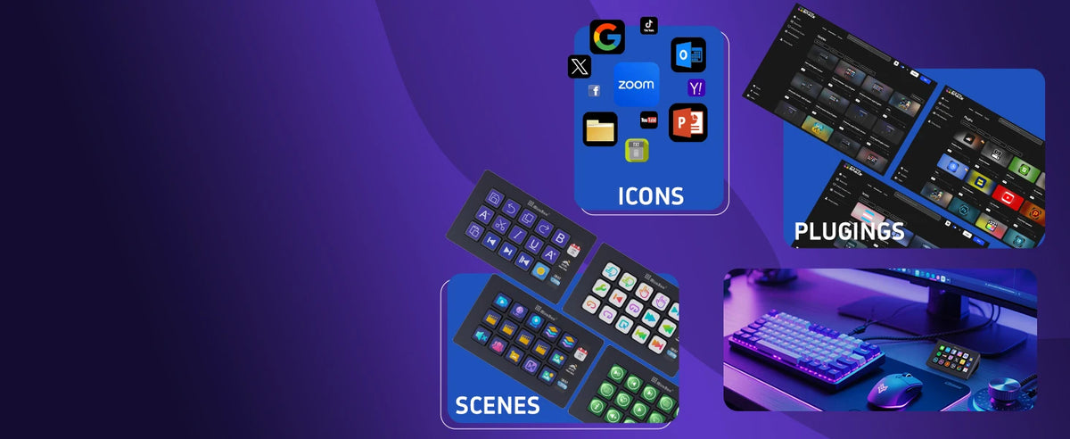 Mirabox 293S Stream Deck 15 LCD Keys Button Live Console Mini Keypad StreamDeck Deck Dock MacroPad Stream Desk Studio Controller