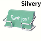 1pc Office Desk Card Holder, Cute Golden Card Storage Box, And Male And Female Office Desk Accessories,stainless steel material.