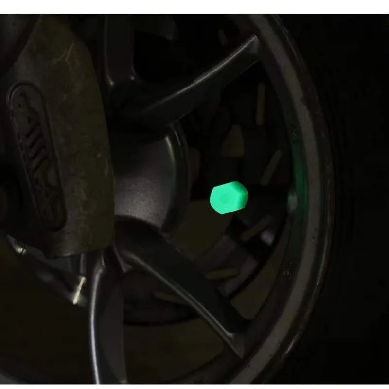 10pcs Luminous Valve Stem Cap Universal Car Decor
