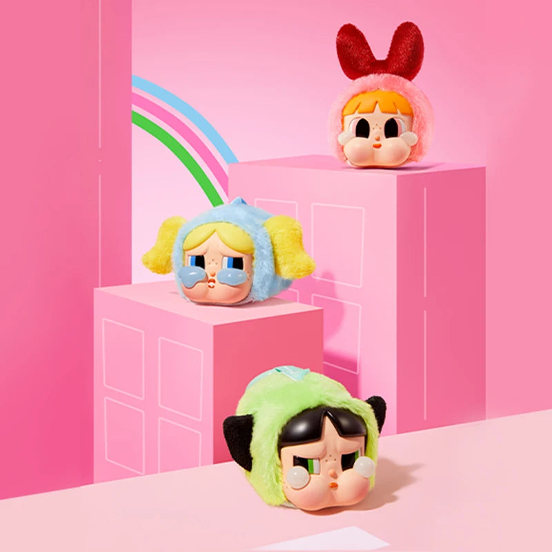 POP MART CRYBABY x Powerpuff Girls Series - Vinyl Face Plush Blind Box 1PC/6PCS Mystery Box