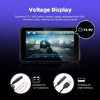 EKIY 5.0 inch Wireless CarPlay Moto Android Auto Portable Digital Motorcycle Dashboard GPS Navigation Removable Display Screen