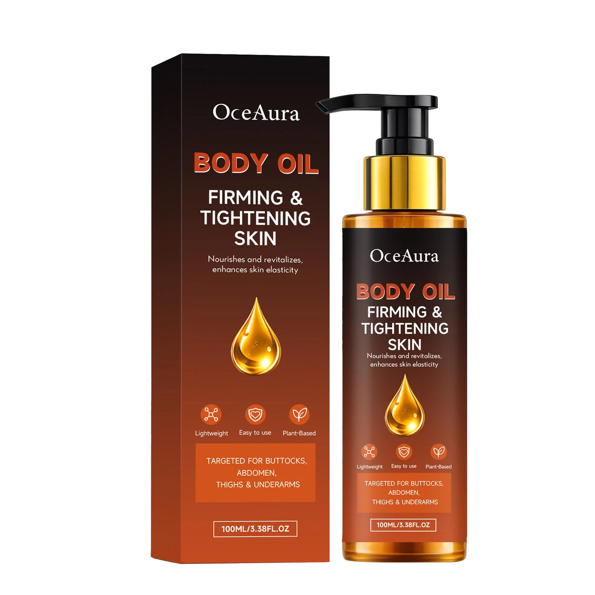 Anti-Cellulite Body Firming Oil Plant Based Nourish Smoothing For All Body Area Skin Tightening Contouring Massage Treatment Oil
