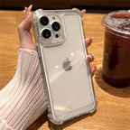 Luxury Shockproof Transparent Case For iPhone 17 16 15 14 13 12 11 Pro Max X Xs XR Max 7 8 Plus SE Clear Soft Bumper Cases Cover
