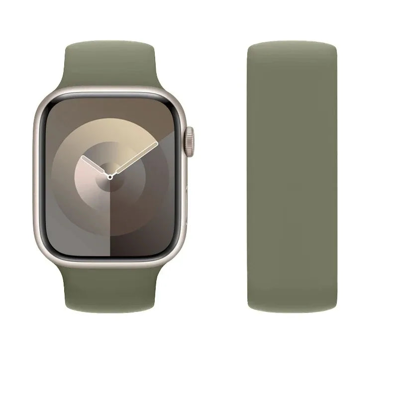 Solo Loop Silicone for Apple Watch Bands 40mm 44mm 45 41 49mm 42mm 46mm 38 Bracelet iwatch Series 11 10 9 8 7 6 SE3 Ultra2 Strap