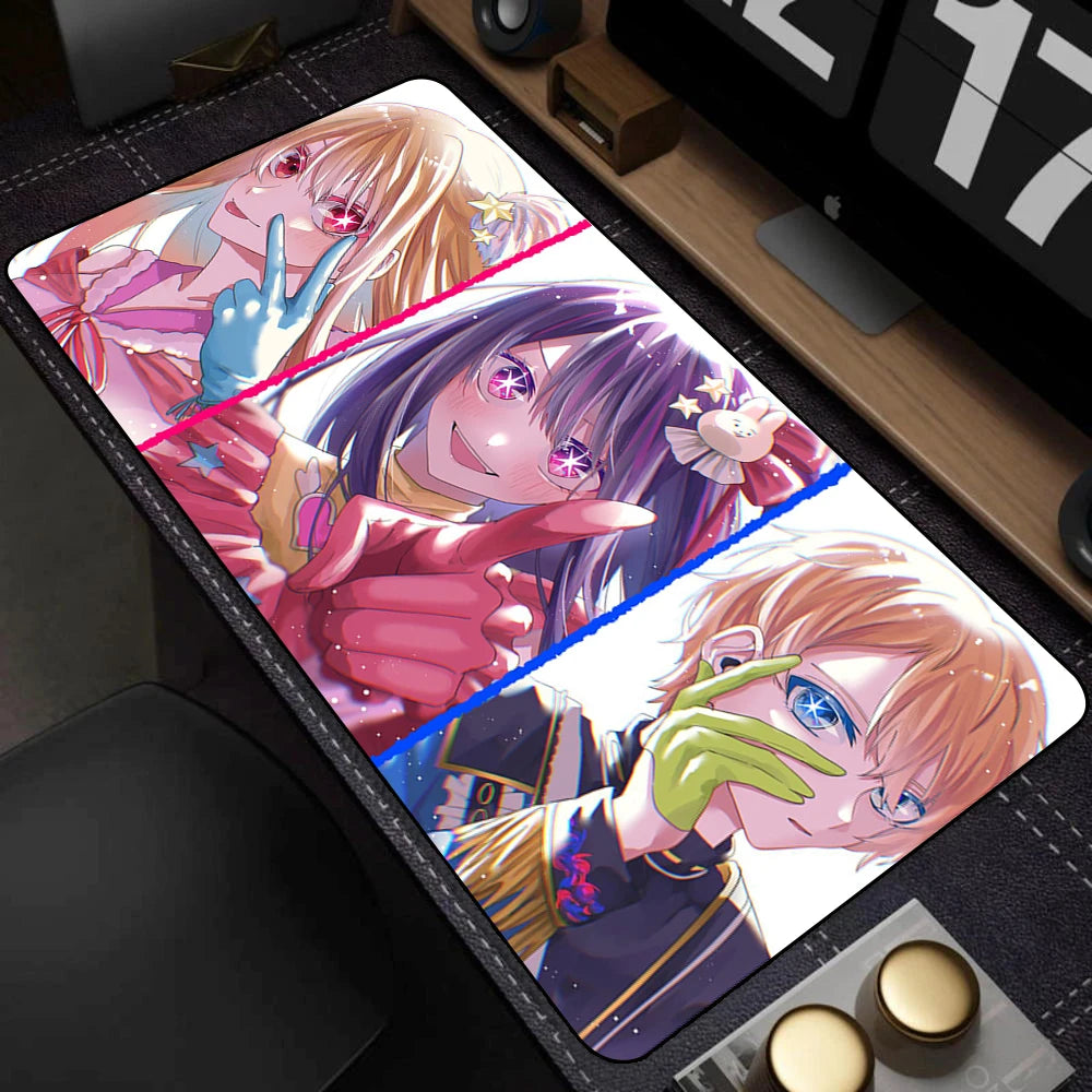 Gaming Accessories Mause Pads Oshi No Ko Hoshino Ai Computer Mouse Pad Carpet Kawaii Girl Deskmat Keyboard Pads коврики для мыши