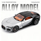 1:32 Atlantic Tourbillon Car Model Alloy Diecast Toys Doors Opened Sound Light Pull Back Miniature Models Office Table Ornaments