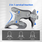 3 in 1 Neck Cervical Traction Electric Heating Spine Stretcher Support Collar Home Chiropractic Tool Spine Neck Posture Brace