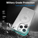 Original Magnetic Clear Case for iPhone 18 17 16 15 14 13 12 11 Pro Max 12 13 mini Funda for Magsafe Silicone Transparent Cover