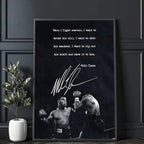 Mike Tyson Muhammad Ali Motivational Quote Poster Sticky Wall Art Printing Waterproof Home Living Bed Room Bar Aesthetic Decor