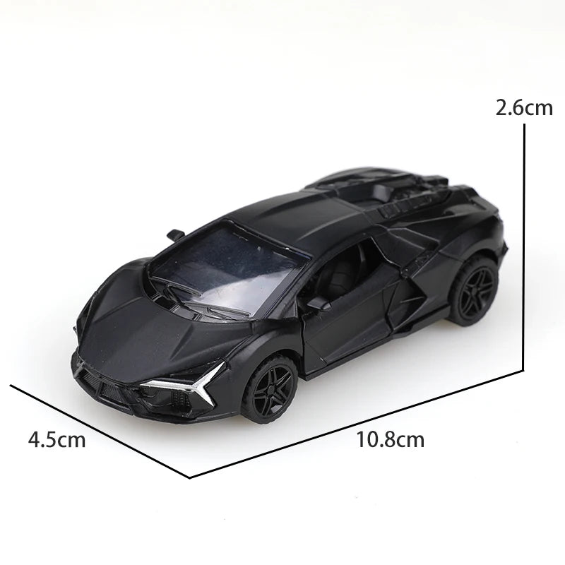 1:43 scale replica of the SVJ pullback alloy car model, children's toy, die-cast metal, pullback function.