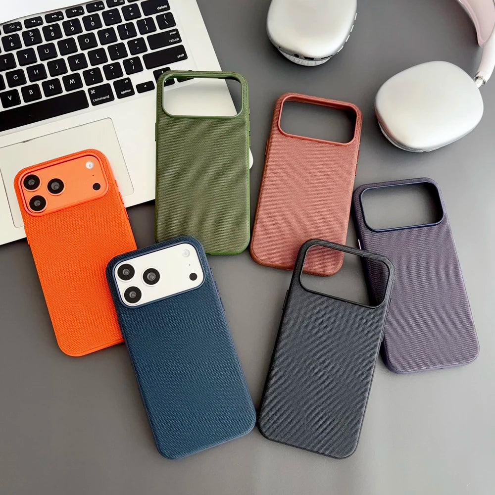 Magnetic TechWoven Case For iPhone 18 17 Pro Max 16 15 14 Plus For Magsafe Wireless Charging Technology Woven Shockproof Cover