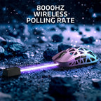 ATTACK SHARK R2 tri-mode programmable mouse, ultra-light magnesium alloy, PAW3950 42000 DPI optical sensor, 8000Hz polling rate