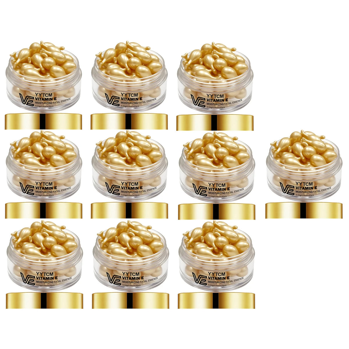 Vitamin E Facial Hydrating and Moisturizing Essence, Deep Moisturizing and Anti-Aging Capsule Essence 0.34Gx30 Capsules